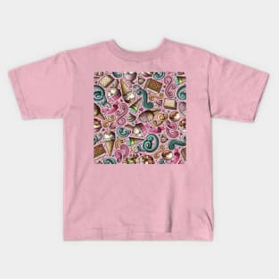 Cartoon Hand-drawn Dessert Pattern Kids T-Shirt